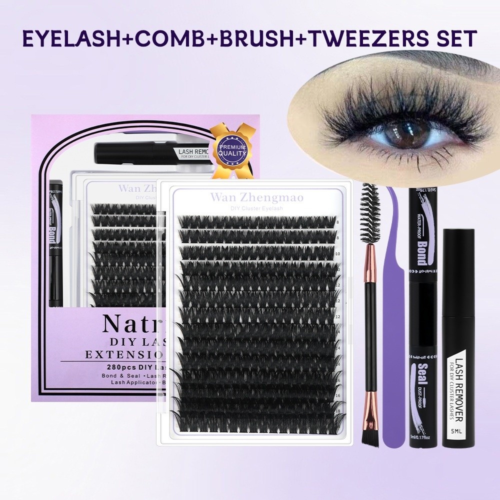 Eyelash Extension Natural - Накладные ресницы длиной 8-18 мм, клей