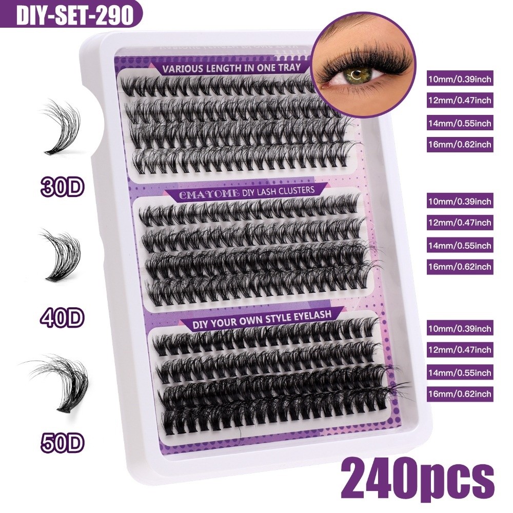 Eyelash Extension Natural - Натуральные накладные ресницы в стиле Wispy: