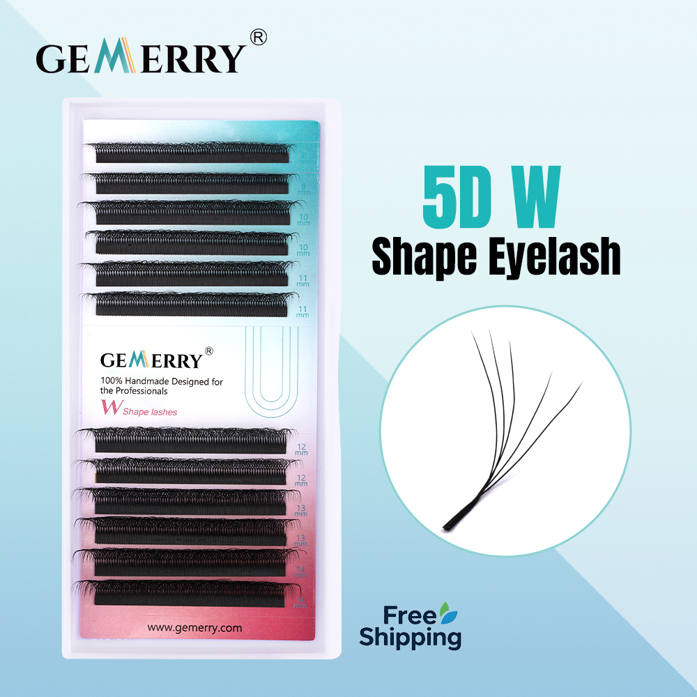 Eyelash Extension Class - Накладные ресницы GEMERRY 5D W-образной формы,