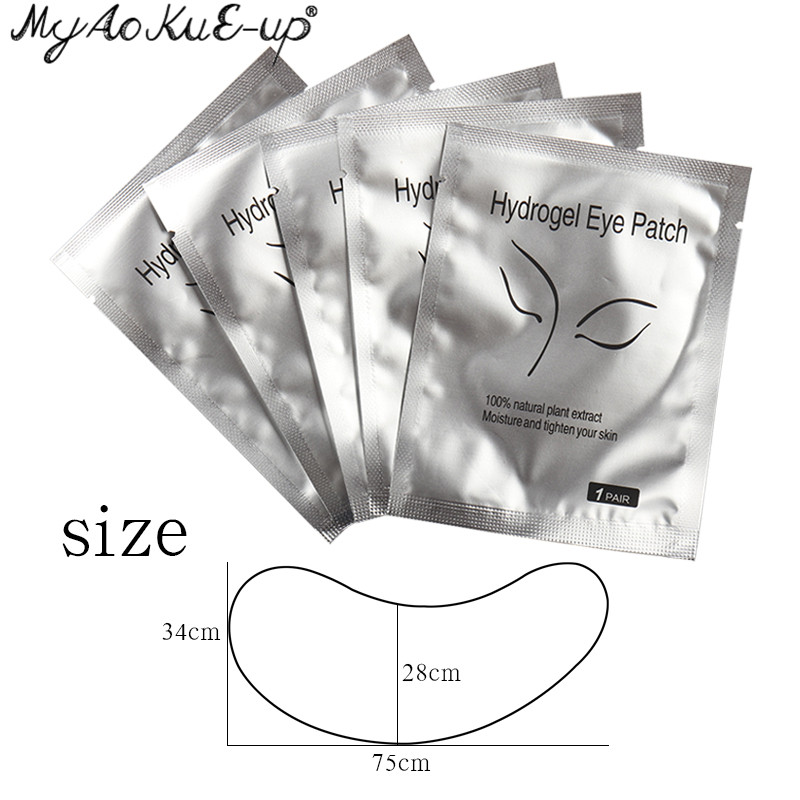 Накладки на глаза, 50 пар, гид – обзор и цена Eyelash Extension Eye Mask
