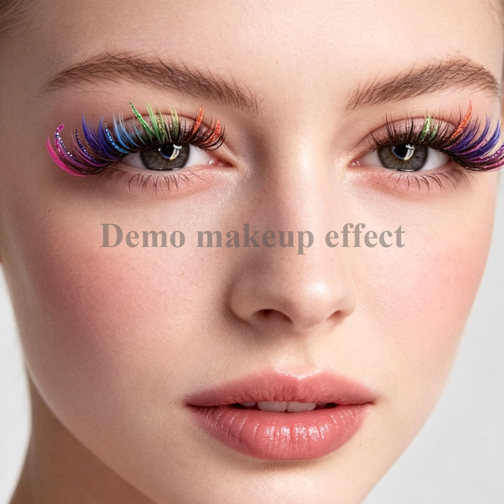 Цветные блестящие накладные ре – обзор и цена Funny Eyelash Extension