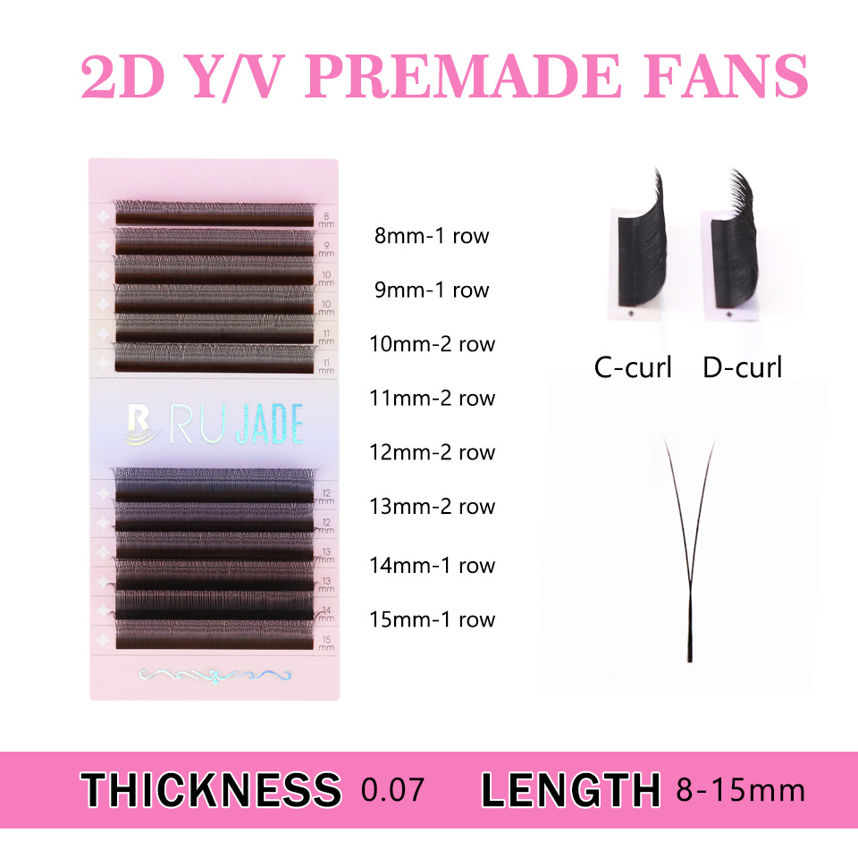 RUJADE 2D Y-образные ресницы с – обзор и цена Eyelash Extension Y Shape